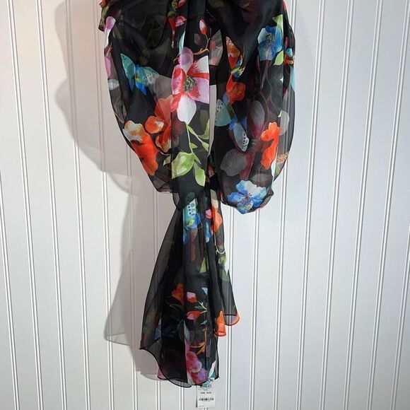 INC International Concepts Butterflies And Flora Party Scarf NWT 36X78 - Picture 1 of 7